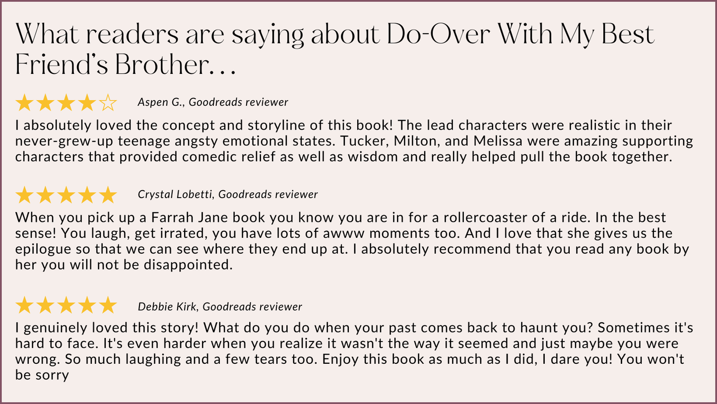 Do-Over With My Best Friend's Brother: A Small Town Second Chance Romance