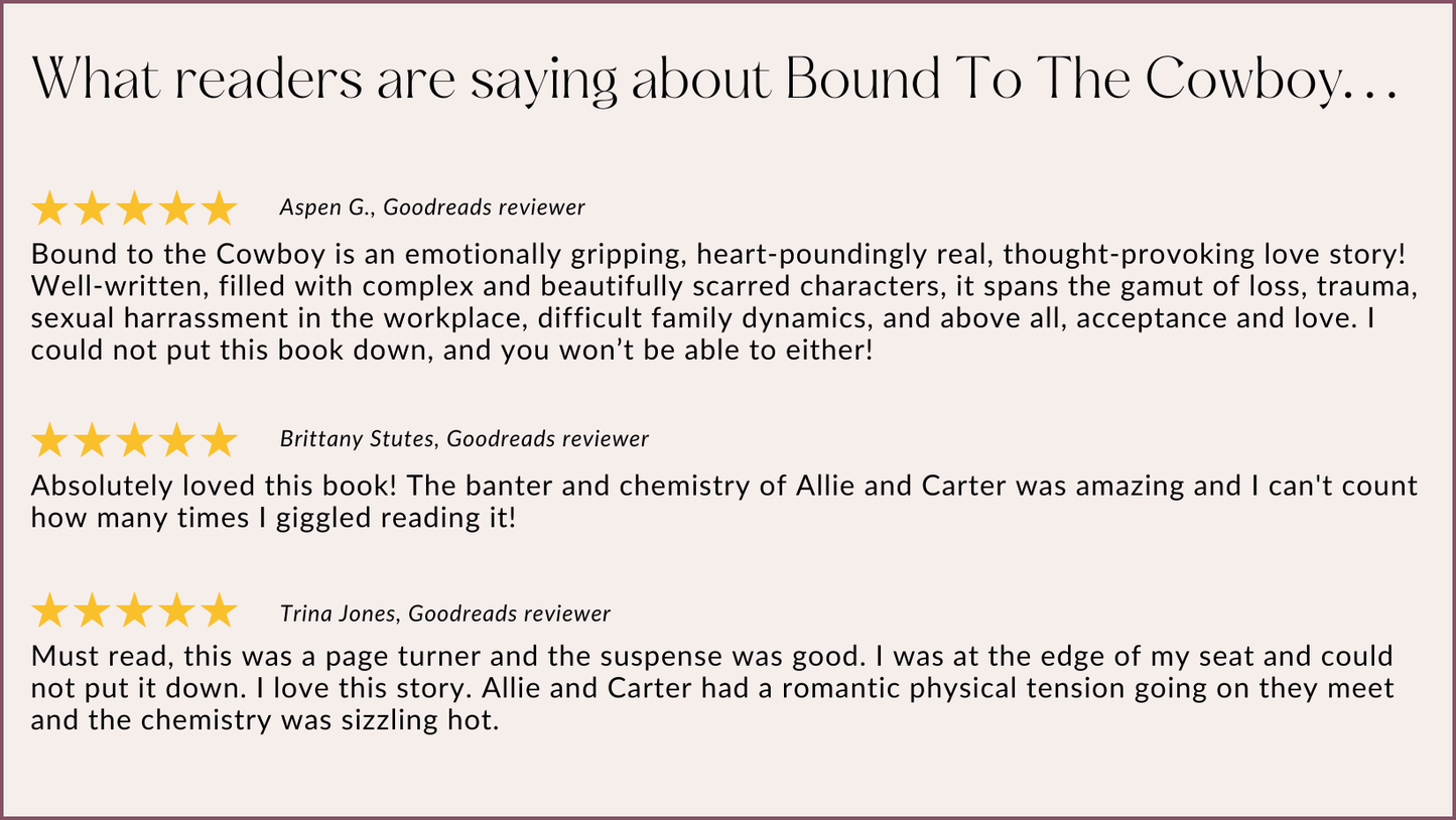 Bound To The Cowboy: A Small Town Off-Limits Workplace Romance
