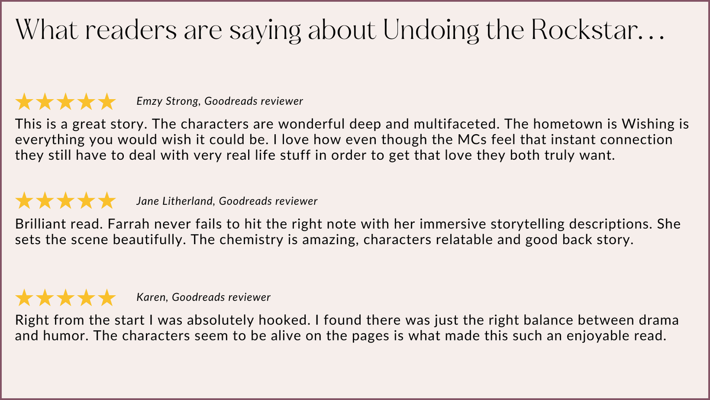 Undoing the Rockstar: A Small Town, Damaged Enemies to Lovers Romance